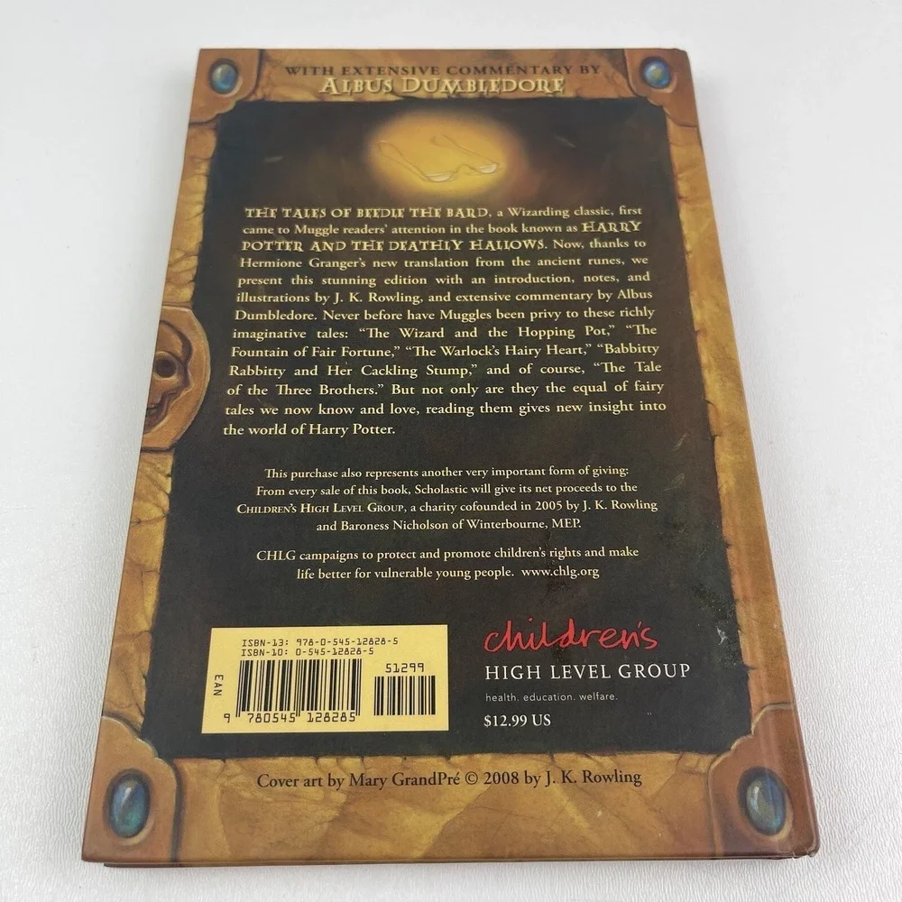 JK Rowling The Tale of Beedle The Bard 2008 Hard Copy Signed Facsimile